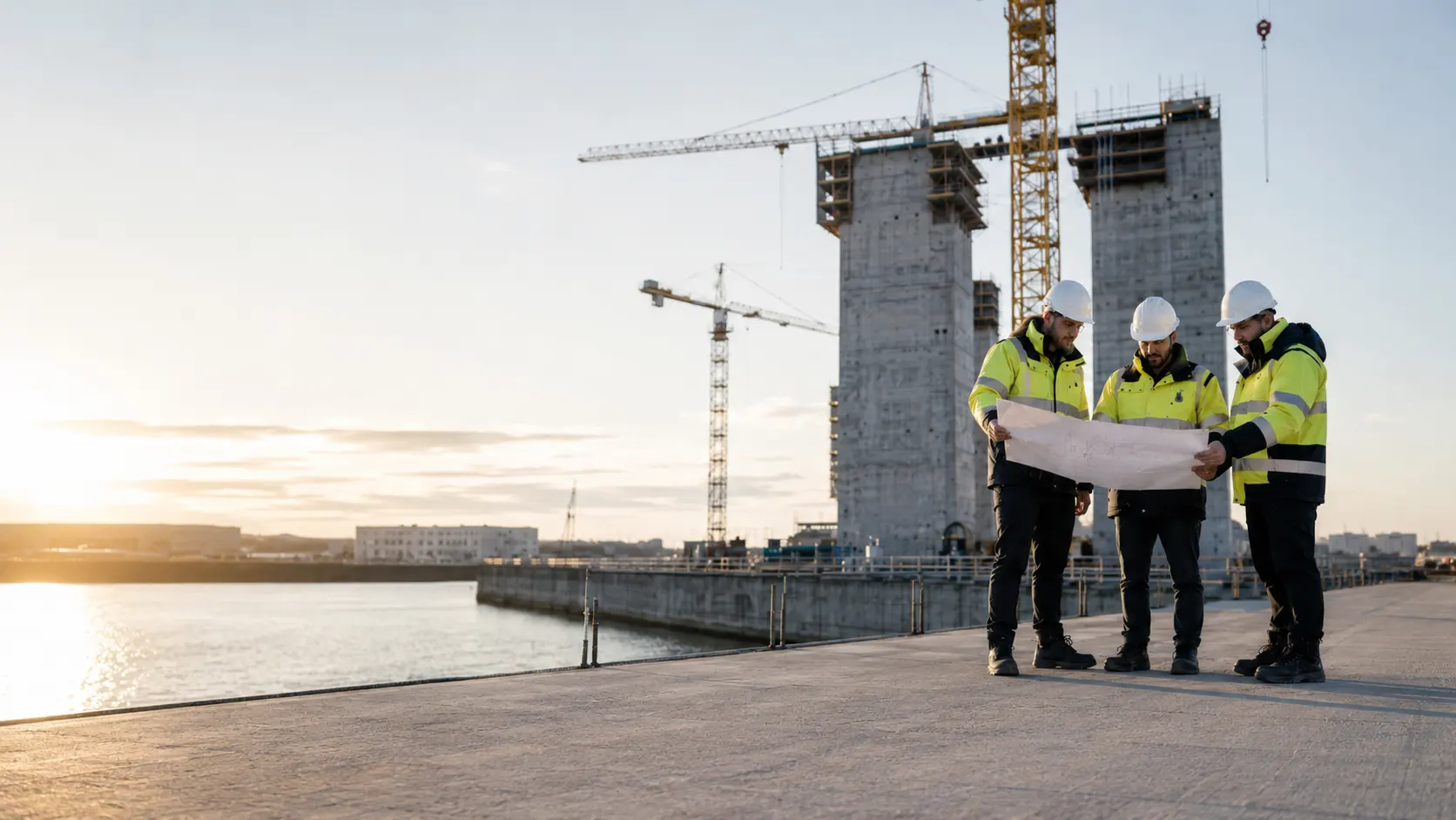Projektledelse og engineering på en teknisk byggeplads.